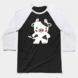 Kawaii Cow Baseball T-Shirt